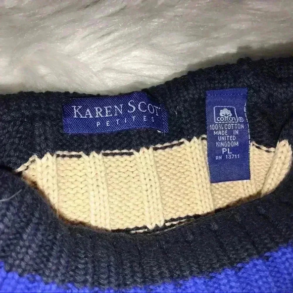 Karen Scott Women’s Multicolor Stripped Turtleneck Sweater - Picture 6 of 7